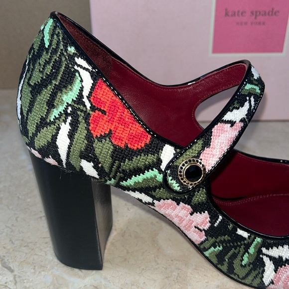 ♠️kate spade Muse Rose Garden Needlepoint Pumps NIB - Picture 8 of 16